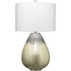 Damsel 28 Inch 150.00 Watt Etched Mercury Glass Table Lamp Portable Light