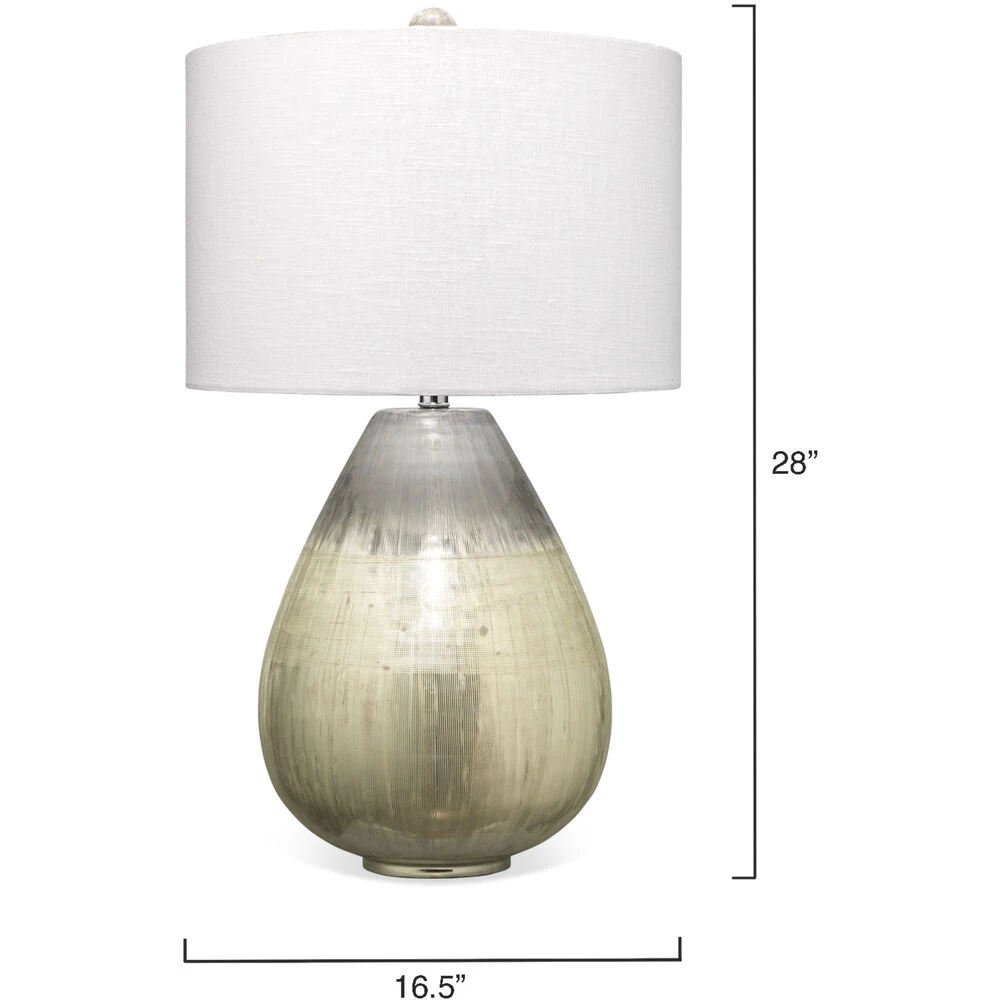 Damsel 28 Inch 150.00 Watt Etched Mercury Glass Table Lamp Portable Light - Image 3