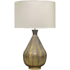 Daybreak 28 Inch 150.00 Watt Grey Enameled Metal Table Lamp Portable Light