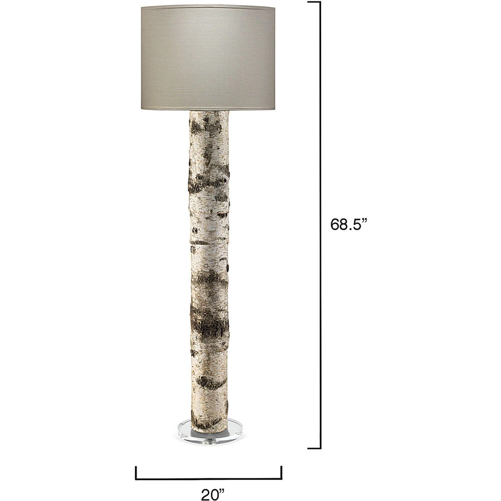 Forrester 69 Inch 150.00 Watt Birch Veneer Floor Lamp Portable Light - Image 3