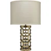 Labyrinth 30 Inch 150.00 Watt Antique Brass Metal Table Lamp Portable Light