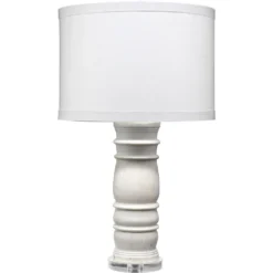 Monument 32 Inch 150.00 Watt White Marble Table Lamp Portable Light