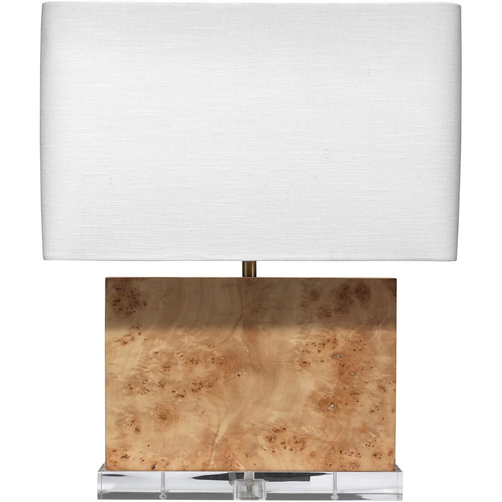 Parallel 21.75 Inch 150 Watt Natural Burl Wood Table Lamp Portable Light