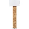 Parallel 63.25 Inch 150 Watt Natural Burl Wood Floor Lamp Portable Light