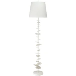 Petals 69 Inch 150 Watt White Gesso Floor Lamp Portable Light