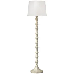 Ornate Pillar 66 Inch 150.00 Watt MOP Floor Lamp Portable Light