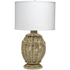 Jute Urn 26 Inch 150.00 Watt Jute Table Lamp Portable Light