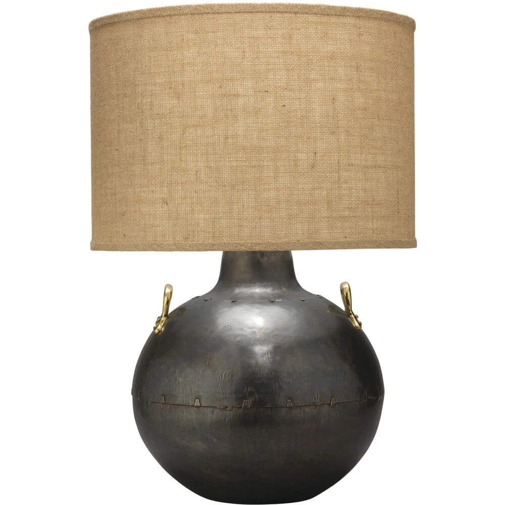 Two Handled Kettle 25 Inch 150.00 Watt Iron Table Lamp Portable Light