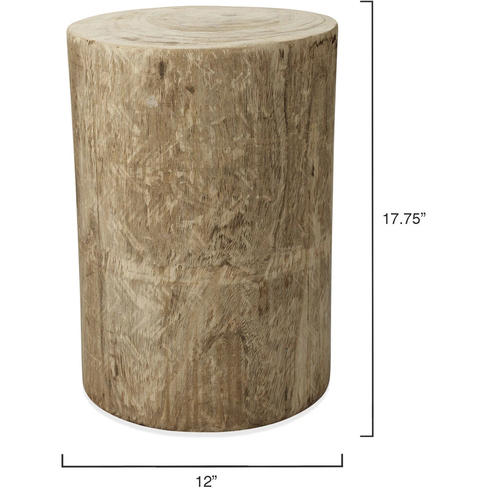 Agave 17.75 X 12 Inch Natural Wood Side Table - Image 3