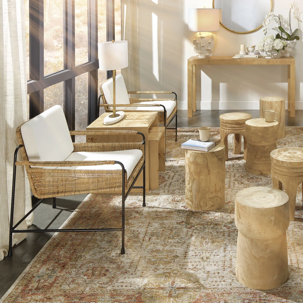 Agave 17.75 X 12 Inch Natural Wood Side Table - Image 8