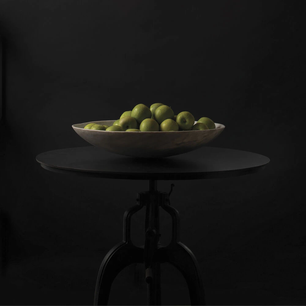 Americana 38 X 36 Inch Gun Metal Crank Table - Image 2