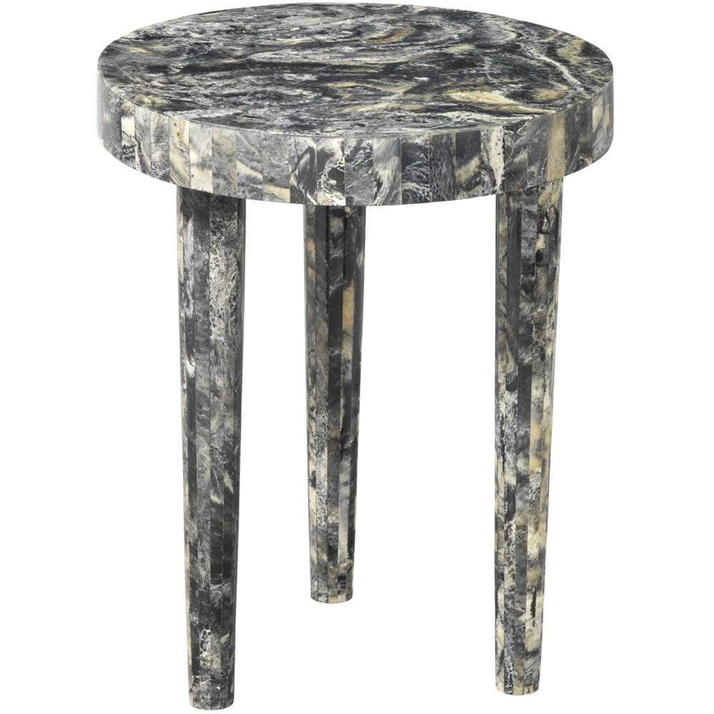 Artemis 20 X 16 Inch Black Resin Side Table