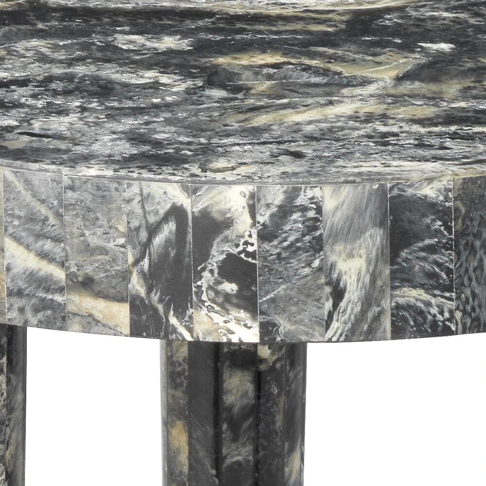 Artemis 20 X 16 Inch Black Resin Side Table - Image 4