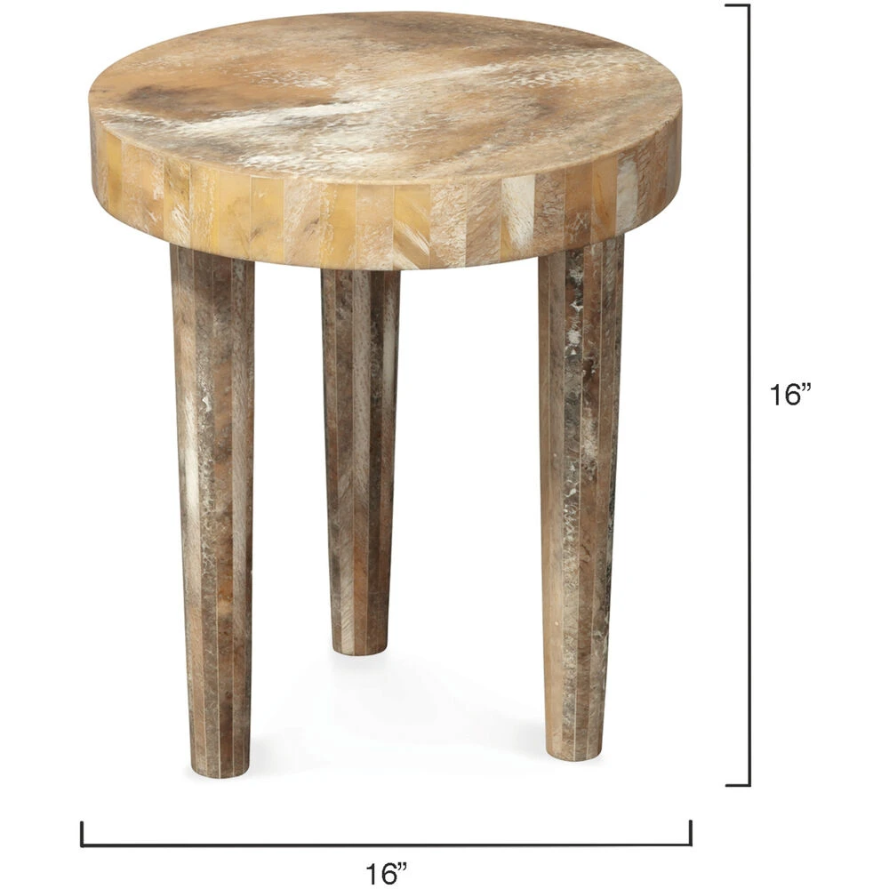 Artemis 16 X 16 Inch Pearl Resin Side Table - Image 3