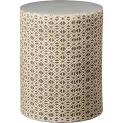 Charlotte 18 X 13 Inch Cream And Grey Side Table