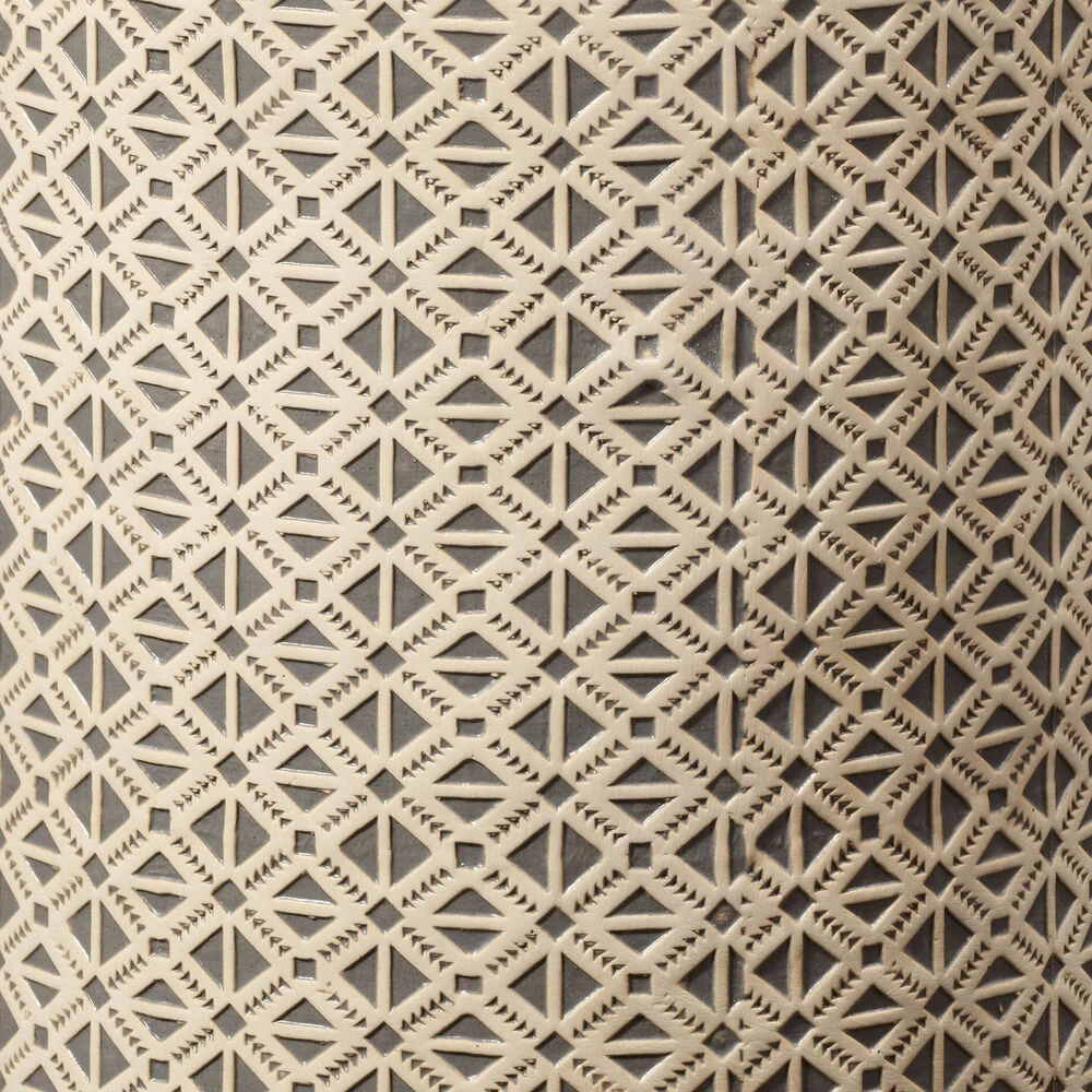 Charlotte 18 X 13 Inch Cream And Grey Side Table - Image 4