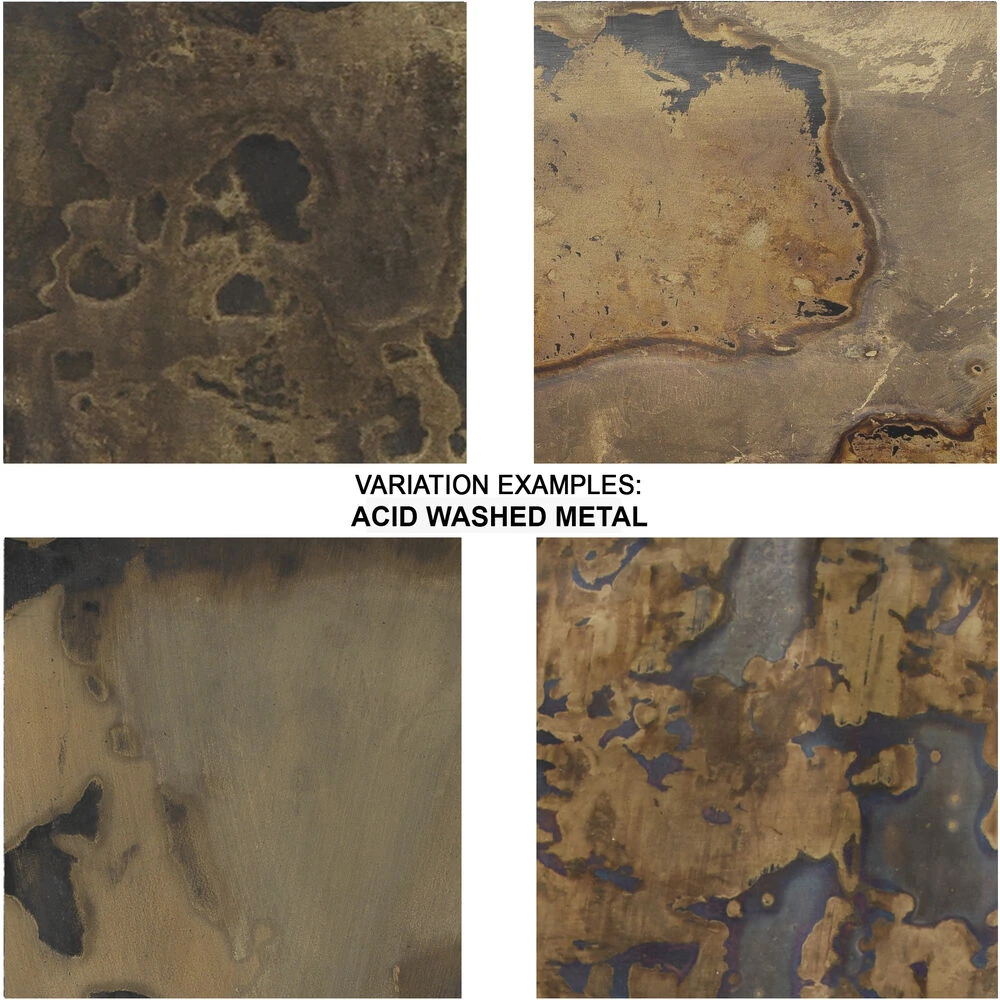 Crown 19 X 17 Inch Acid Washed Metal Side Table - Image 5