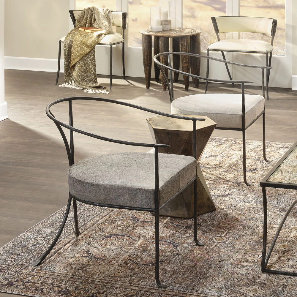 Crown 19 X 17 Inch Acid Washed Metal Side Table - Image 9