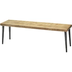 Farmhouse Natural Wood Bench