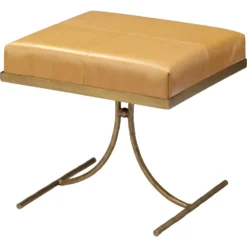 Kai 18 Inch Antique Brass Stool