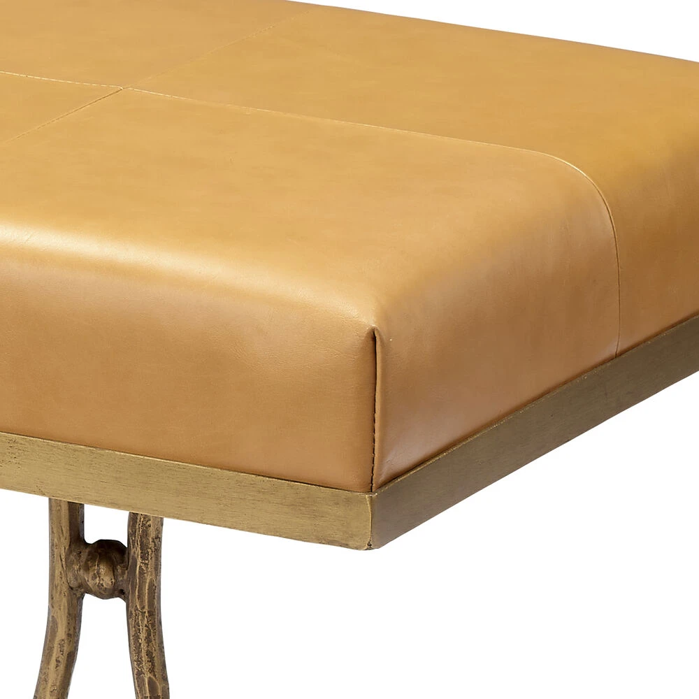 Kai 18 Inch Antique Brass Stool - Image 4