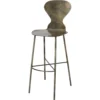 McCallan 46 Inch Acid Washed Metal Bar Stool