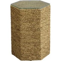 Peninsula 21 X 15 Inch Natural Sea Grass Side Table