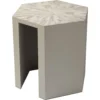 Radiant 21 X 20 Inch Light Grey & Beige Faux Horn W/ Light Grey Lacquer Side Table