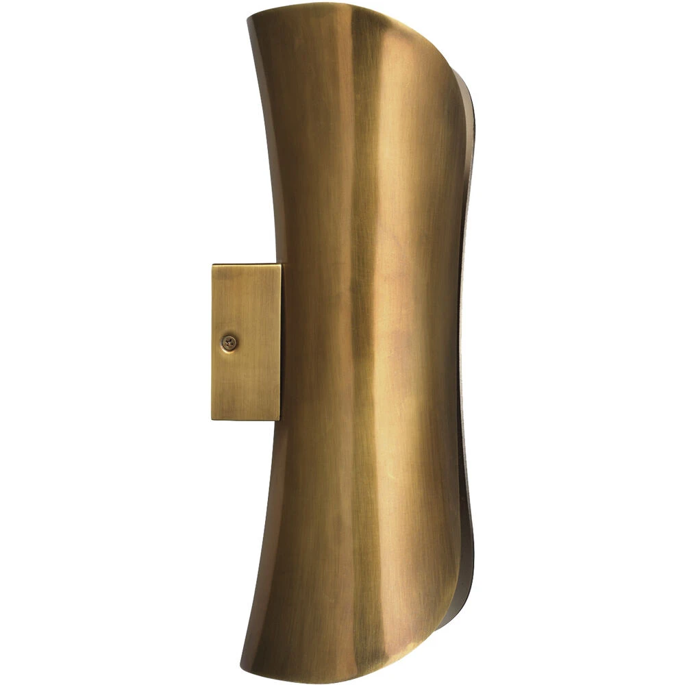 Capsule 2 Light 5 Inch Antique Brass & Antique Silver Interior Wall Sconce Wall Light - Image 3