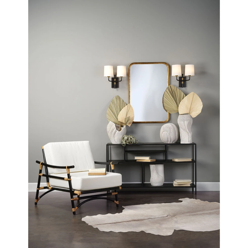 Lawton 2 Light 13 Inch Oil Rubbed Bronze W/ Antique Brass Accents Double Arm Wall Sconce Wall Light - Image 8