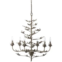 Blooming 12 Light 30 Inch Rust Chandelier Ceiling Light