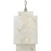 Borealis 1 Light 9 Inch Alabaster Pendant Ceiling Light, Cube
