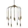 Cascade 12 Light 26 Inch Antique Brass Pendant Ceiling Light