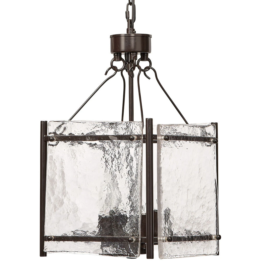 Glenn 4 Light 14 Inch Bronze And Oil Rubbed Bronze Chandelier Ceiling Light, Small