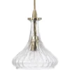 Isabella Carafe 1 Light 7 Inch Clear With Brass Pendant Ceiling Light
