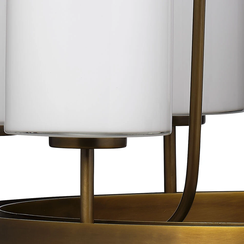 Kindgom LED 28 Inch Antique Brass Chandelier Ceiling Light - Image 4