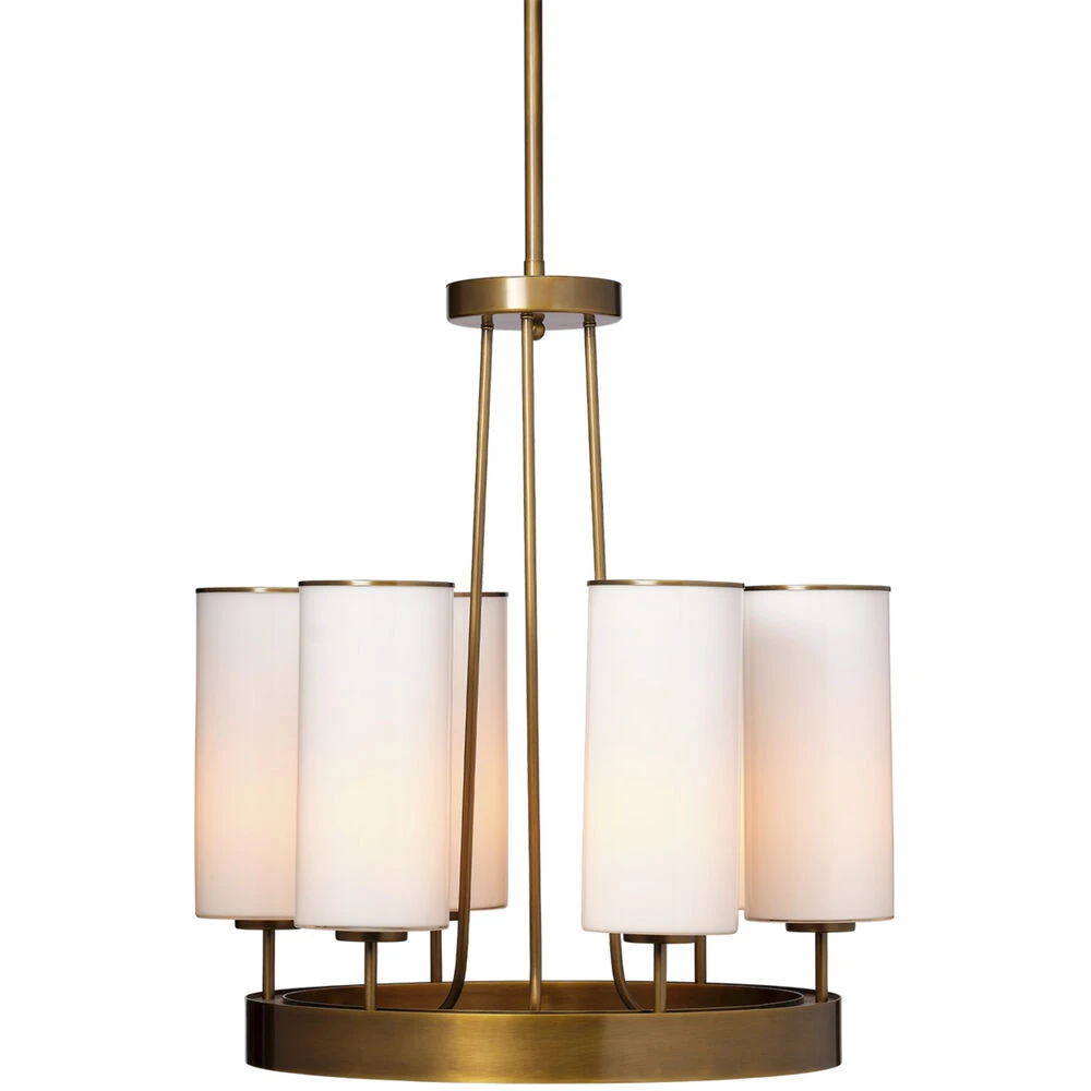 Kindgom LED 28 Inch Antique Brass Chandelier Ceiling Light - Image 6