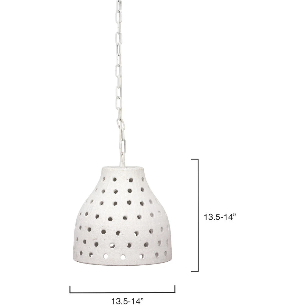 Porous 1 Light 11.75 Inch Textured Matte White Pendant Ceiling Light - Image 7