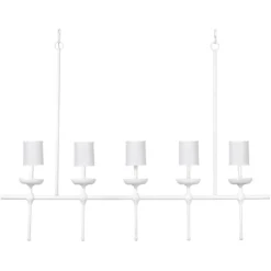 Providence 5 Light 66 Inch White Plaster Chandelier Ceiling Light