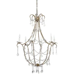 Scarlett 12 Light 34 Inch Champagne And Clear Chandelier Ceiling Light