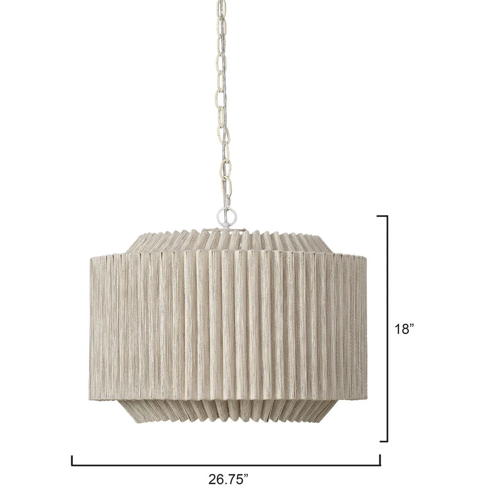 Theory 4 Light 26.75 Inch Off-White Chandelier Ceiling Light - Image 3