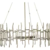 Ulysses 1 Light 32 Inch Champagne Leaf Metal Chandelier Ceiling Light