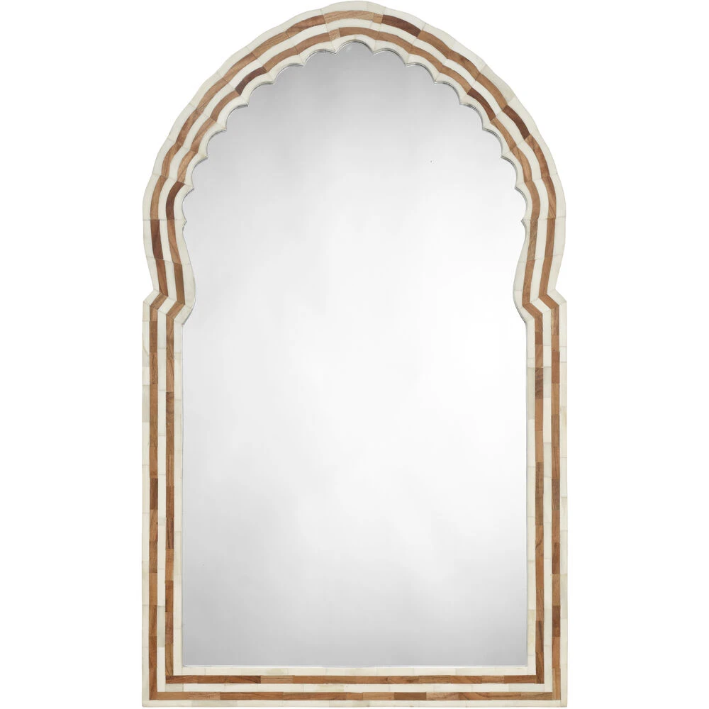 Bardot 40 X 24 Inch Natural And Bone Mirror, Large