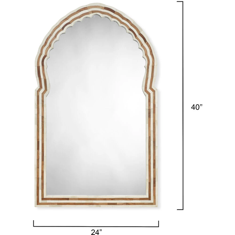 Bardot 40 X 24 Inch Natural And Bone Mirror, Large - Image 3