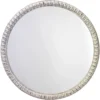 Audrey Beaded 30 X 30 Inch White Wood Mirror