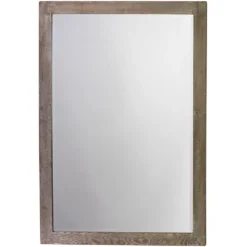Austere 38 X 26 Inch Dark Wood Mirror