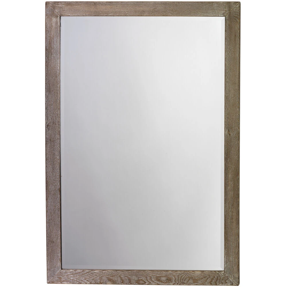 Austere 38 X 26 Inch Dark Wood Mirror