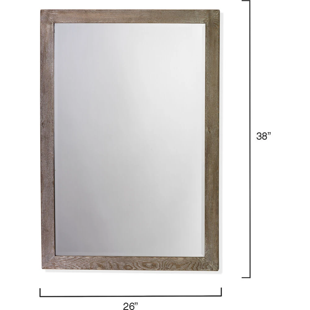 Austere 38 X 26 Inch Dark Wood Mirror - Image 3