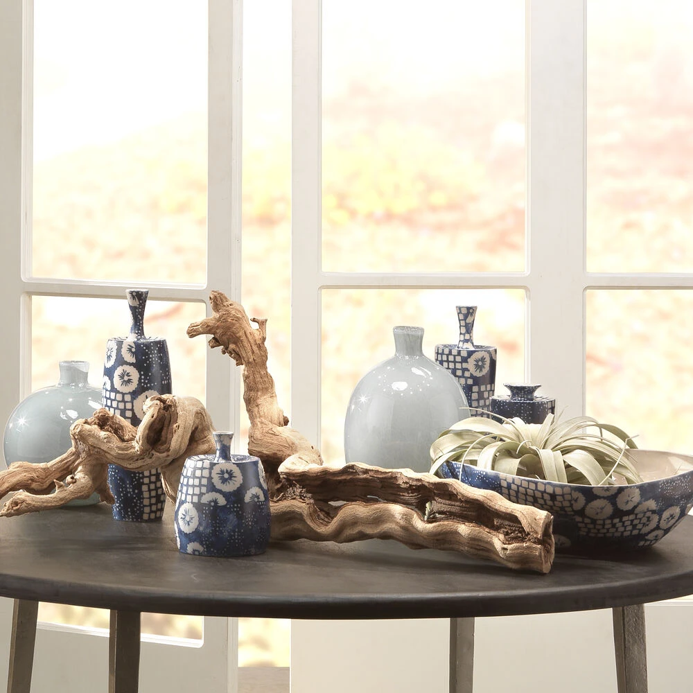 Block Print 12 X 4.75 Inch Vases, Set Of 4 - Image 9