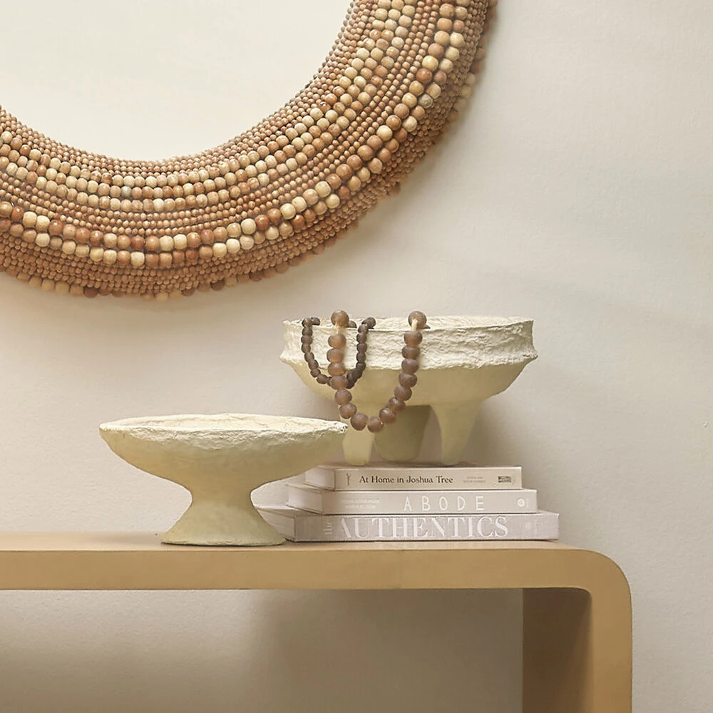 Garden Cream Pedestal Bowl - Image 2